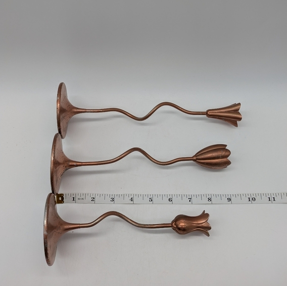 Set Of 3 Flower Mini Candlestick Holders - Picture 9 of 9